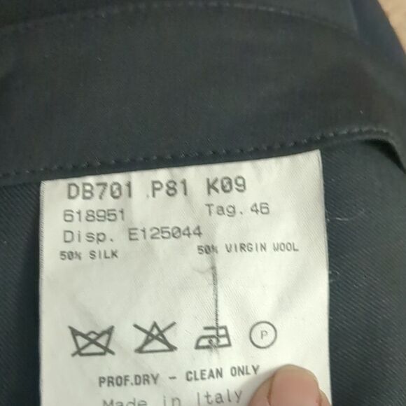 AGNONA Italy High Waist Black flare Leg Wool Silk Trousers Pants  size 30 - Picture 11 of 12